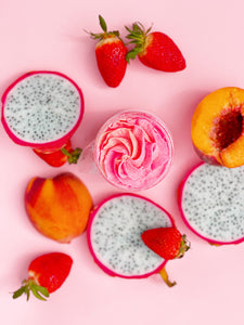 Strawberry + Peach Champagne Exfoliating Cleansing Scrub